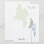 Calla Lily Briefpapier (Voorkant / Achterkant)