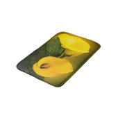 Calla Lily Bright Yellow Leaves Bokeh Badmat (Gekanteld)