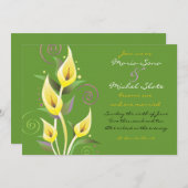 Calla Lily bruiloft uitnodiging uitnodigen Bloem g (Voorkant / Achterkant)