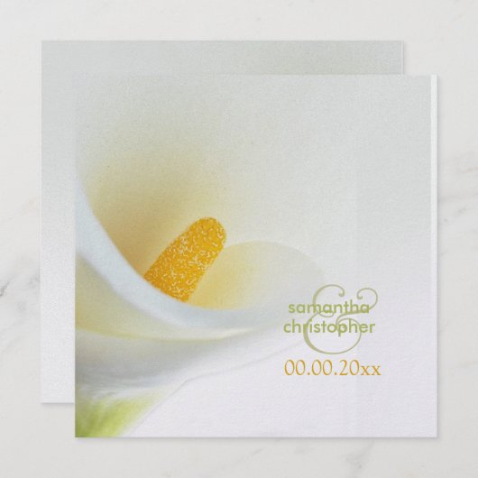 Calla lily/bruiloft Uitnodigingen (Voorkant / Achterkant)