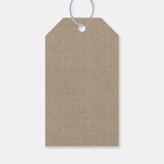 Calla Lily Burlap en Lace bruiloft dank u Labels Cadeaulabel (Achterkant)