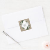 Calla Lily Burlap en Lace bruiloft gunst Stickers (Envelop)