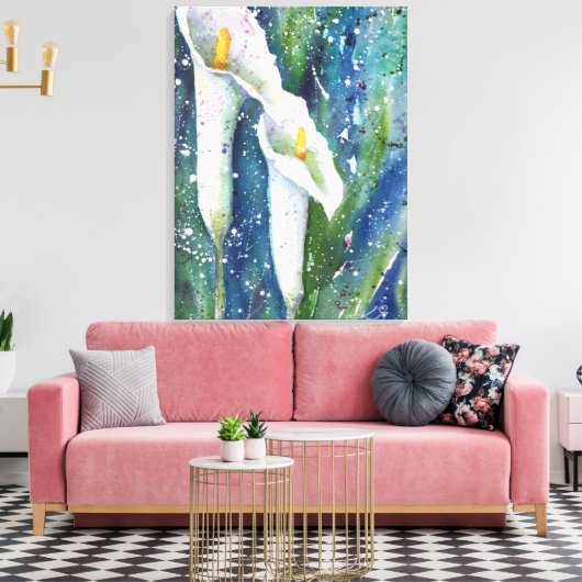 Calla Lily Canvas Afdruk (Insitu (Woonkamer))