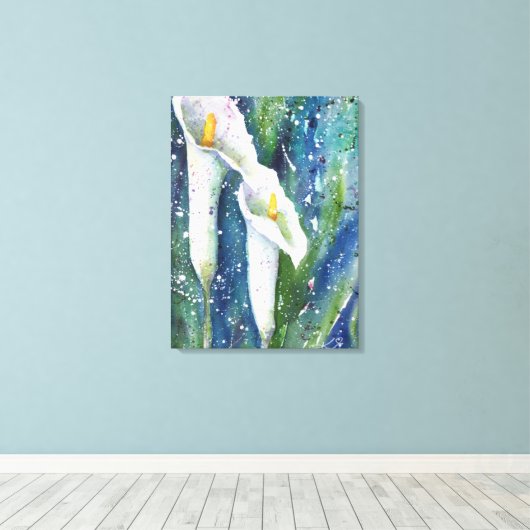 Calla Lily Canvas Afdruk (Insitu (Houten vloer))