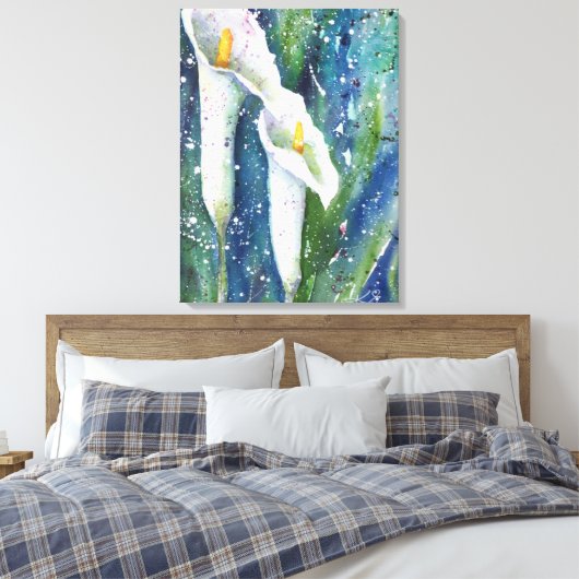 Calla Lily Canvas Afdruk (Insitu (Slaapkamer))