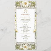 Calla Lily Ceremony Art Nouveau Mucha Programmakaart (Achterkant)