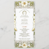 Calla Lily Ceremony Art Nouveau Mucha Programmakaart (Voorkant)