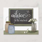Calla Lily Chalkboard en Mason Jar Advice Kaarten (Voorkant)