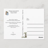 Calla Lily Chalkboard Mason Jar Dank u Briefkaart (Achterkant)