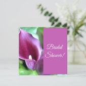 Calla Lily Custom Bridal Shower Uitnodiging (Staand voorkant)
