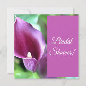 Calla Lily Custom Bridal Shower Uitnodiging (Voorkant)