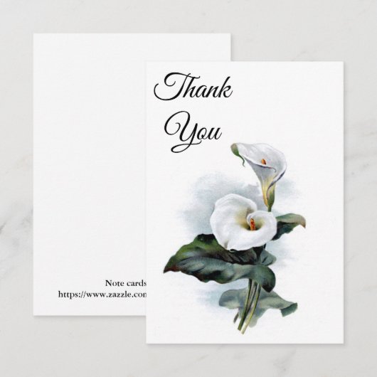 Calla Lily Dank je Kaart (Voorkant / Achterkant)