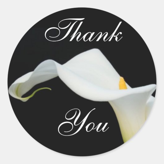 Calla Lily Dank u Sticker / Seal (Voorkant)