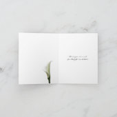 Calla Lily Dankjewelkaart op paars Bedankkaart (Binnen)