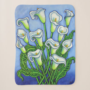 Calla Lily Dreaming Sherpa Blanket van Lisa Lorenz Deken