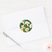 Calla Lily Elegant Ronde Sticker (Envelop)