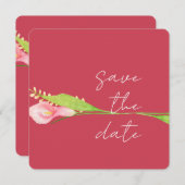 Calla Lily Elegant Save The Date Aankondiging (Voorkant / Achterkant)