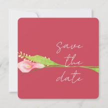 Calla Lily Elegant Save The Date Aankondiging