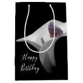 Calla Lily en Butterfly Birthday Medium Cadeauzakje (Voorkant)