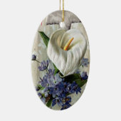 Calla Lily en Cross  Pasen Keramisch Ornament (Rechts)