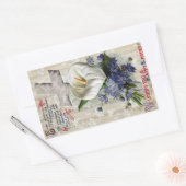 Calla Lily en Cross Pasen Rechthoekige Sticker (Envelop)