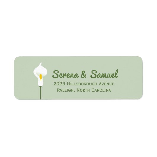 Calla Lily Etiket (Voorkant)