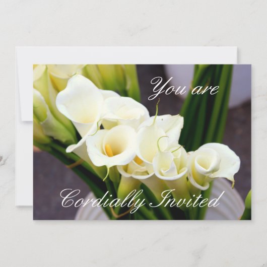 calla lily event-uitnodiging kaart (Voorkant)