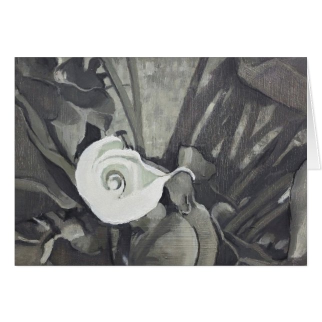 Calla Lily Fibonacci Grijs Cadeaubon (Voorkant Horizontaal)