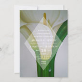 Calla Lily Floral Spring Wedding Invitation Kaart (Voorkant)