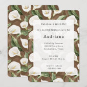 Calla Lily Floral Verjaardag Kaart (Voorkant / Achterkant)