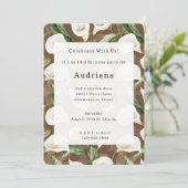 Calla Lily Floral Verjaardag Kaart (Staand voorkant)