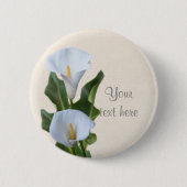 Calla Lily Flower Floral Wedding Bridal BUTTON (Voorkant)