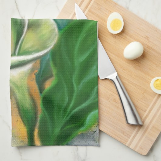 Calla Lily Flower Kitchen-handdoeken Theedoek (Quarter Fold)