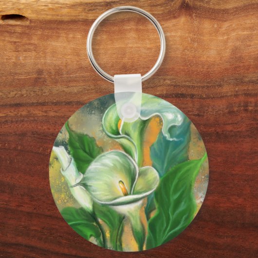 Calla Lily Flower Sleutelhanger (Voorkant)