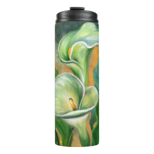 Calla Lily Flower Thermal Tumbler Painting Thermosbeker