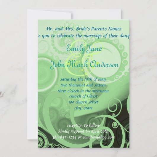 Calla Lily Flower Wedding Invitation Kaart (Voorkant)