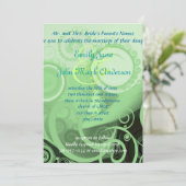 Calla Lily Flower Wedding Invitation Kaart (Staand voorkant)