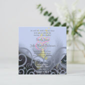 Calla Lily Flower Wedding Invitation Kaart (Staand voorkant)