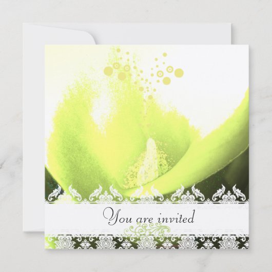 Calla Lily Flower Wedding Invitation Kaart (Voorkant)