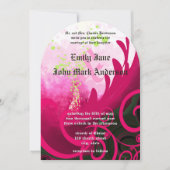 Calla Lily Flower Wedding Invitation Kaart (Voorkant)