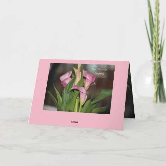 Calla Lily Flowered Kaart (Achterkant)