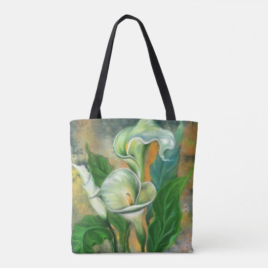 Calla Lily Flowers Canvas tas - Schilderen (Achterkant)
