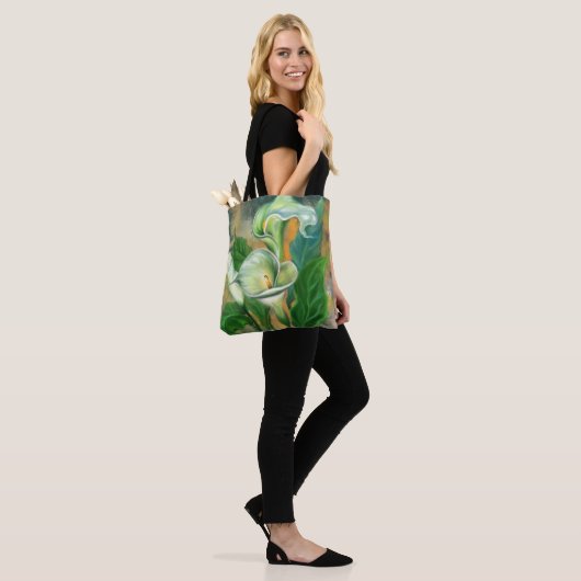 Calla Lily Flowers Canvas tas - Schilderen (Op model)