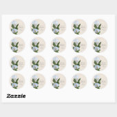 Calla Lily Flowers Floral Elegant Bridal Wedding Ronde Sticker (Vel)