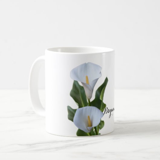 Calla Lily Flowers Floral Elegant Coffee Mok (Voorkant links)