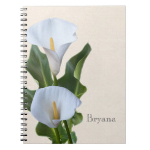 Calla Lily Flowers Floral Elegant Notebook Journal Notitieboek