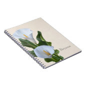 Calla Lily Flowers Floral Elegant Notitieboek Jour (Rechterzijde)