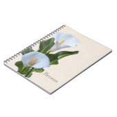 Calla Lily Flowers Floral Elegant Notitieboek Jour (Linkerzijde)