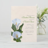 Calla Lily Flowers Floral Elegant Vrijgezellenfees Kaart (Staand voorkant)