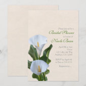 Calla Lily Flowers Floral Elegant Vrijgezellenfees Kaart (Voorkant / Achterkant)